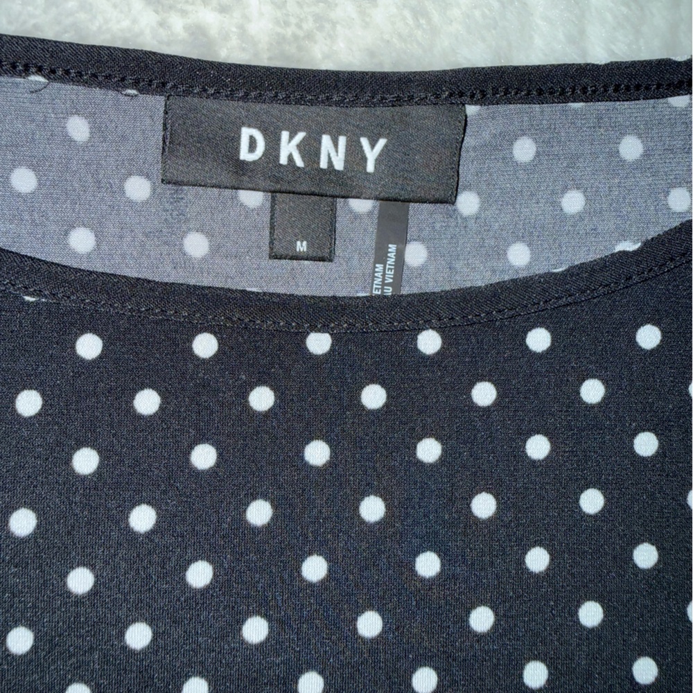 3 x 20$ DKNY Black & White Polka Dot Strapless Top Size M - Picture 3 of 6